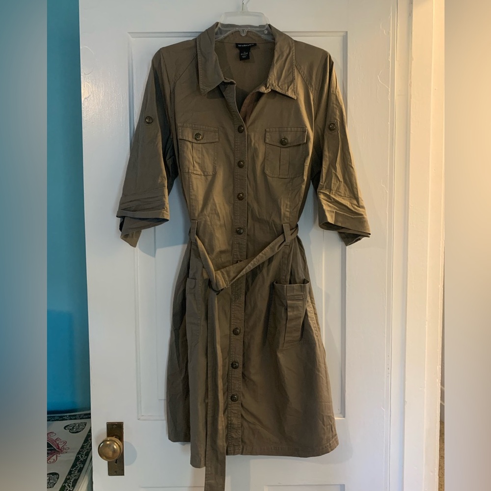 Lane Bryant Safari Utility Shirt Dress
